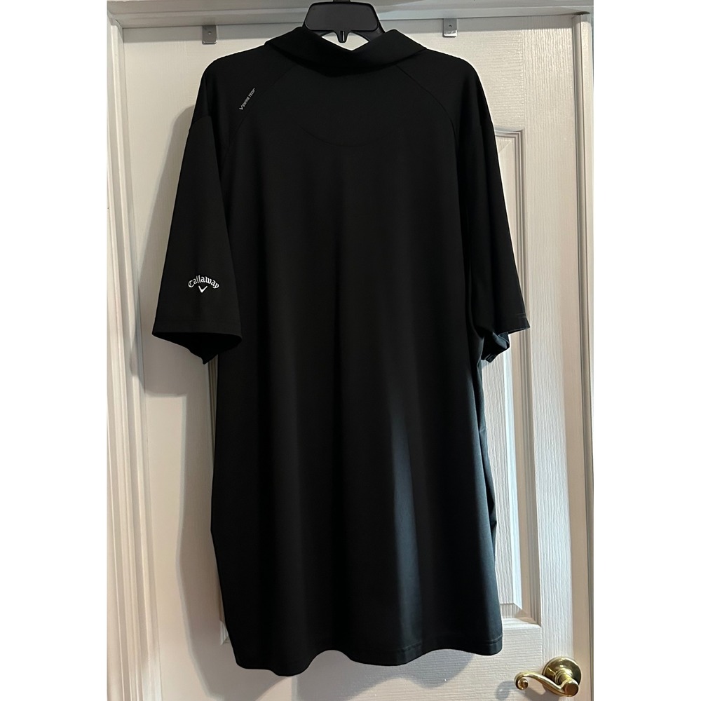 Callaway Polo Shirt Mens 2XLT Black Opti-Dri V Swing Tech Short Sleeve Golf - Picture 5 of 8